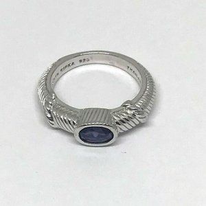 Judith Ripka Sterling Silver Round Purple Lolite Ring Size 7.5